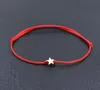 50 teile/los Glück Golden Star Charms Armband Für Frauen Red String Einstellbare Armband Schmuck