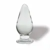 Candiway Glass Anal Anal Plug Clear Crystal Big Ball Коленик анусовой штепсец для взрослых для взрослых мастурбация секс продукты гей лесбиянка Y5332727