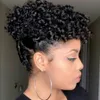 Pelucas de cabello humano rizado corto y rizado de alta calidad para mujeres peluca delantera de encaje completo Remy brasileño para mujeres negras