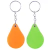 10x förstoringsglasfällningsförstorare Handhållen glaslinsplast Portable Keychain Loupe Green Orange6026177