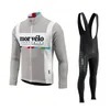 Morvelo Team Cycling Langarm-Trikot-Trägerhosen-Sets Herren Fahrrad MTB-Bekleidung Rennsportbekleidung U122007