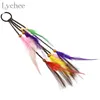 Lychee Boho dreadlock Beads Colorful Feather Elastic Hair Ring Hair Extension Faux Braids Hairwear Jewelry for Men Women7814528