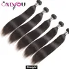 Cabelo humano brasileiro pacotes kinky encaracolado extensões de cabelo corpo onda de água profunda em linha reta virgem indiano peruano remy cabelo humano weav5778065