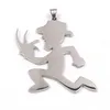 Gratis schip gnayy grote 2 inch roestvrij staal ICP Crazy Clown Hatchetman Mens Hanger Ketting Punk Sieraden voor Mens Rolo Chain