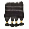 브라질 버진 헤어 스트레이트 3 번들 13X6 레이스 정면 베이비 헤어 익스텐션 8-30inch 인모 Wefts Frontals