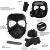 M40 DUBBEL FAN GAS MASK CS Filter Paintball Helmet Tactical Army Capacetes de Motociclista Guard FMA COSPlay12583