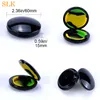 Clear black clam silicone oval containers wax dab jars bho oil extractor plastic dab tool storage jar double mirror container 6ml