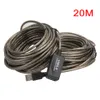 SuperSpeed USB 2.0 Verlengkabel 5M/10M/15M/20M Repeater Man-vrouw M/F Ingebouwde IC Dual Afscherming Hoge Kwaliteit