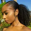 Brésilien Kinky Curly Ponytail Extensions Clip Ins Couleur Naturelle 100% Cheveux Humains 10-20 pouces Remy Hair 120g