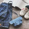 2018 Çocuklar Çanta Kore Moda Sevimli Fil Eğimli Omuz Çantaları Çocuklar Eşleşen Giyim PU Deri Çapraz vücut Çanta Sikke çanta