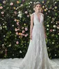 Advanced Custom White Sexy Sheer Wedding Dresses V Neck Full Lace Low Back Wedding Gowns Cheap Beach Bridal Gowns HY231