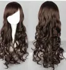 FIXSF377 fine very long fashion brown wavy Hair health wigs for Women Wig