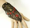 Estilo quente Moda estilo gótico mão decorada com a personalidade do crânio preto rendas personalidade pulseira estilo clássico elegância