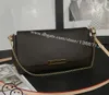 Damclutchkedja Crossbody-väska 40717 Fashion Oxide Läder Axelväska kvinnor Flap Handväska Designer Handväska 24cm Partihandel