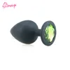 1 PCS Colorful Diamond Vibration Anal sex toys Silicone Crystal Jewelry Anal butt plug Vibrators Intimate sex toys for Women S921