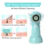 Waterproof Face Cleansing Brush 360 Degree Rotation Face Wash Machine Rechargeable Electric Facial Brush USB Rechargeable Blue