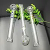 Neue Pfeife Mini-Huka-Glasbongs Buntes Metall geformter flacher Mund farbiger gepunkteter Glasrauchtopf