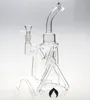 new pyrex water pipe glass bong have glass diffusion double Recycler glass bubbler with two accessories