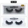 1Pair / Lot 3D Mink False Eyelash 100% Real Siberian Full Strip Fake Eyelash Lång Enskilda Mjuka Naturliga Tjocka Ögonfransar Mink Lashes Extensio