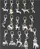 Hochwertiger Schlüsselanhänger antike Silberzink -Legierung gemischte Hundetastketten DIY Keys Auto Bag Handtasche Schmuckzubehör A88