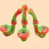 Nieuwste Silicone Smoking Pipe Onbreekbare Percolator Bong PK Twisty Glas Blunt Oliebrander Pijpen Droog Herb Tobacco Vaporizer Pen Gratis Verzending