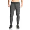 Мужские брюки повседневные эластичные хлопчатобумажные фитнес тренировки тощий, спортивные штаны брюки бегун мужчины M-2XL
