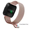 Milanese Edelstahl Magnetic Loop Bracelet Wrist Band Strap für Fitbit Versa Smart Watch Ersatz angepasstes Armband