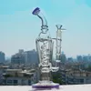 Bong en verre recycler les plates-formes pétrolières pipe à fumer congelable à la main 14 mm conduites d'eau en verre joint recycleur dab rig bangs d'eau