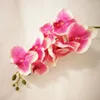 100pcs Güve Orkide 8 Kafa Uzun Kötü 5 Renkler Büyük Boyut Phalaenopsis Orkide Düğün Centerpieces Dekoratif Yapay Çiçekler