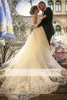 Modest Country Western 2020 Wedding dresses with Detachable Train Lace Long Sleeve Vintage Bridal Gowns Plus Size Vestido de Novia