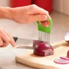 New Slicers Tomato Onion Vegetables Slicer Cutting Aid Holder Guide Slicing Cutter Safe Fork Tools XJY02