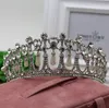 Prinsessan Diana Samma ABS Pearl Crown Crystal Tiara Bridal Smycken Kristall och pärla för brudhår Tillbehör och Tiara Bröllopskrona
