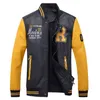 2021 Men Fashion PU Leather Jacket Spring Autumn Japanese Style Baseball uniform plus size M to 4XL