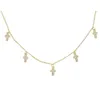 NOUVEAU LATIN SMETH CROSS Collier Collier Sendents avec Zircon transparent 100% 925 Collier de croise