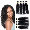 Passions hårförsäljare brasiliansk djupvåg Mänsklig hår 4 buntar Partihandel 100% Virgin Human Hair Weave Extensions Natural Färg