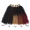 Extensões de cabelo de crochê de onda de água de 14 polegadas Croe trança sintética massa de cabelo 15 fios/pacote 100gchet tranças Ombr