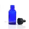 100 pz 30 ml 1 oz ambra trasparente blu verde boston bottiglia contagocce in vetro con tappo a prova di bambino eliquide ejuice bottiglia di oli essenziali