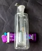 Neue rechteckige gefilterte Wasserflasche Großhandel Glasbongs Pfeifen Wasserpfeifen Glaspfeife Rauchzubehör Zufällige Lieferung von Farben