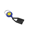 Lättare Leash Safe Stash Clip Retractable Keychain Smile Face Lighter Holder Blunt Splitter Fri frakt