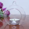 Castiçal pendurado em vidro de cristal em casa, festa de casamento, decoração de jantar, planta de ar redonda, bolha, bolas de cristal