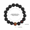 Gros Noir Naturel Noir Onyx Pierre Perles De Mode Bracelets Hommes Femmes Stretch Cadeau Yoga Bracelet