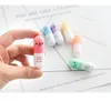 Mini 6pcs/set Lovely Pill Shaped Candy Color Highlighter Pens For Writing Cute Face Graffiti Marker Pen School Office Supply