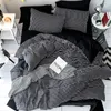 Solstice Home Textile Black Strip Stripe Bedding Set Girl Teen Boys Bedclothes Davet Cover Cover Pillowcase Sheet King Twin 3-4pcs