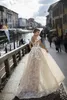 Gorgeous Syrena Suknie ślubne z odłączanym pociągiem Klejnot Neck Krótkie rękawy Koronkowe aplikacje Kraj Dresja Bridal Plus Size Sukienka ślubna