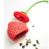 Bornisking 1 PC Piękny ponownym Używane Foof Bezpieczne Silikonowe Czerwone Truskawkowe Kształt Herbata Torba Liść Uchwyt Herbata Kawa Punch Filtr Hear Wisząca C165