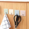 Nouvelle Arrivée Salle De Bain Cuisine Adhésif Crochets Plateau Hanger Organisateur Bâton Sur Porte Tenture Murale Vêtements Porte-Serviette 4 Couleurs