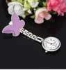 Clidon Fob Brooch Pendant Hanging Watch Watch Femme Butterfly Design Unisexe Watches Fashion Doctor Nurse Pocket Watch Clock 1038670