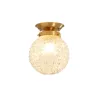 Copper Glass Bedroom Ceiling Light New Modern 8 inch European Royal Living Room Corridor Ceiling Lamp Hallway Balcony Lamps