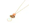 Mode Waterdrop Natuursteen Druzy Necklace Gold Metal Long Chain Sweater Verklaring Ketting Geometrische Sieraden