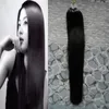 Натуральный черный бразильский прямые волосы Remy 10 "-26" Loop Micro Ring наращивание человеческих волос пучки 100 г Micro наращивание волос из бисера